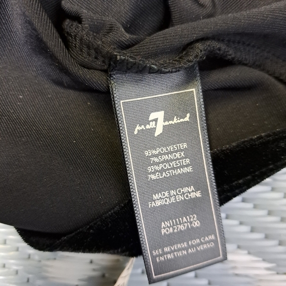 7 for all mankind  Black Velvet Tank Top - Picture 10 of 10